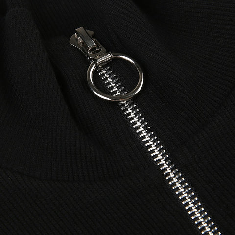 black-fitness-turtleneck-zipper-tank-stripe-printing-top-7