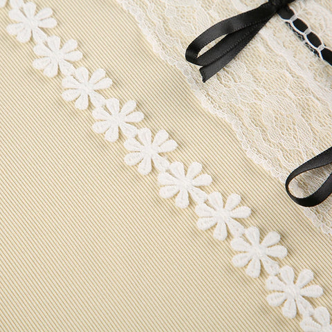 retro-bow-ruched-flowers-lace-trim-top-7