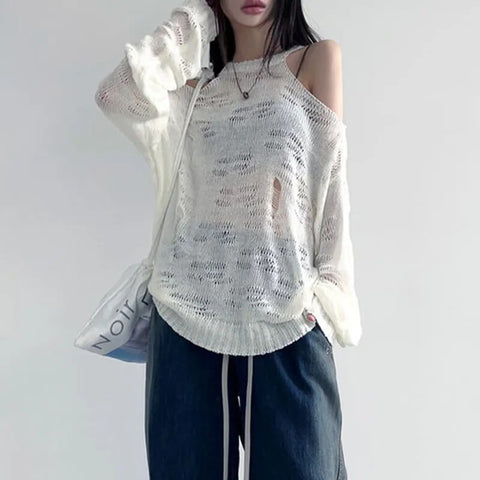white-ripped-oversize-open-shoulder-knitted-sweater-3