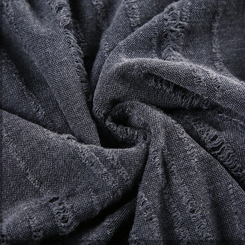 Gothic Ruffles Fringe Asymmetrical Hem Top