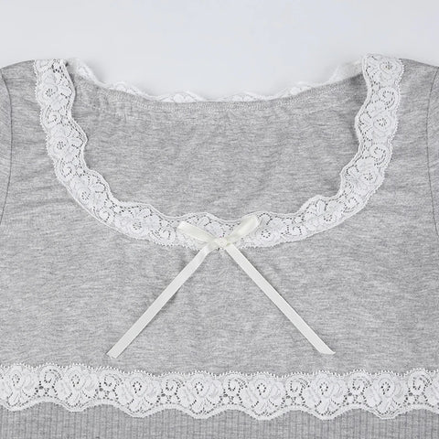 basic-sweet-bow-lace-patchwork-knit-dress-8