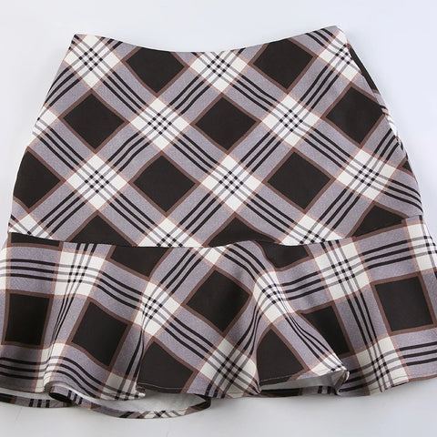 brown-plaid-a-line-mini-skirts-5