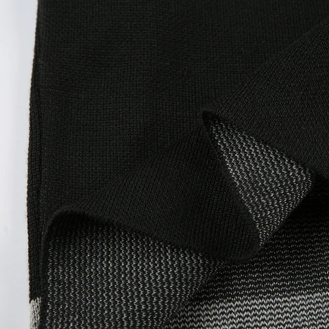 Gothic Dark Striped Long Sleeveles Sweater