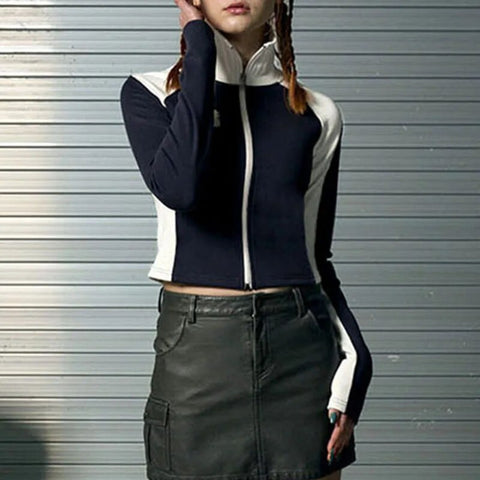 retro-patchwork-slim-zip-up-jacket-coat-2