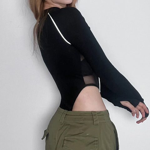 black-stripe-skinny-mesh-spliced-sexy-bodysuit-4