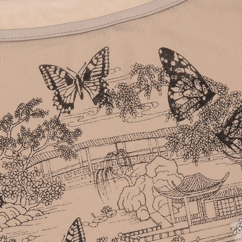 khaki-butterfly-printed-mesh-frills-flare-sleeve-top-9