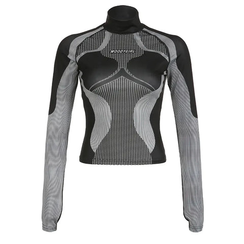 retro-black-white-turtleneck-long-sleeve-stripe-printing-top-4