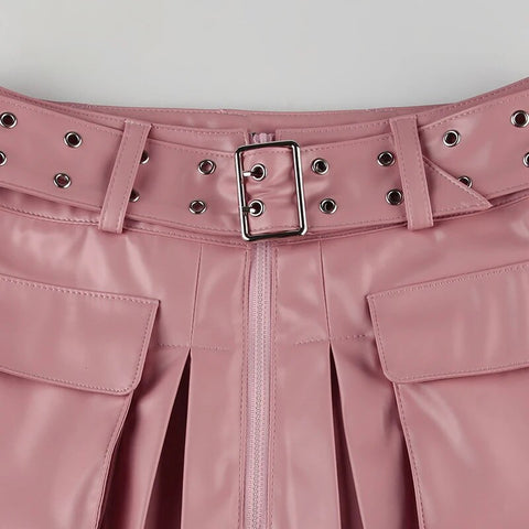 pink-pu-leather-belt-low-waist-skirt-10