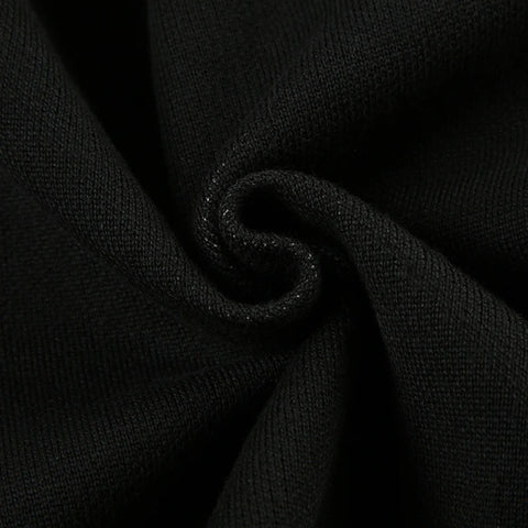 Gothic Dark Striped Long Sleeveles Sweater