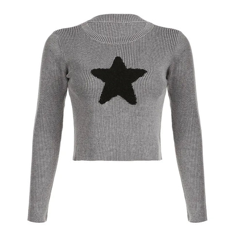 grey-star-patched-knitted-cute-sweater-4