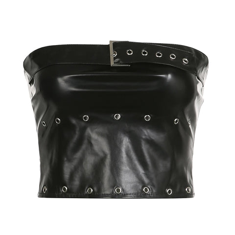 clubwear-black-pu-leather-eyelet-buckle-belt-sexy-tube-strapless-hot-top-2
