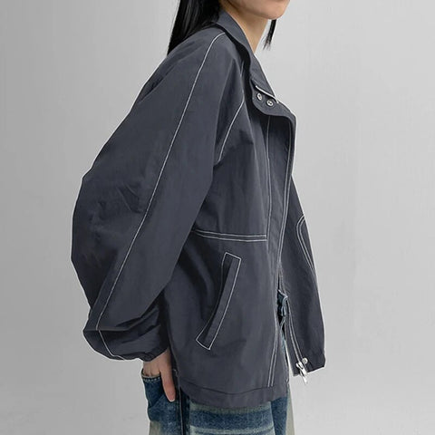 casual-stand-collar-zip-up-loose-coat-4