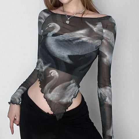 retro-asymmetrical-graphic-print-mesh-see-through-top-2