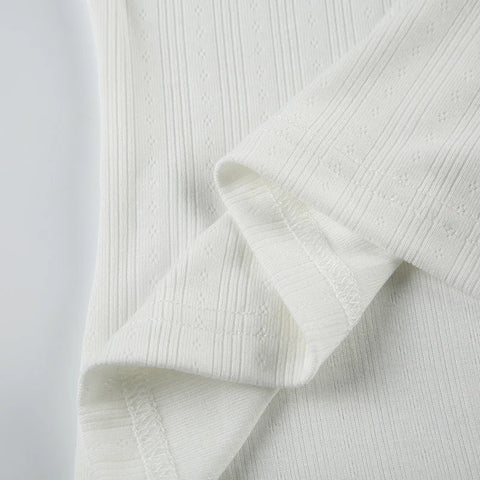 Elegant White Jacquard Single Breasted Shirt