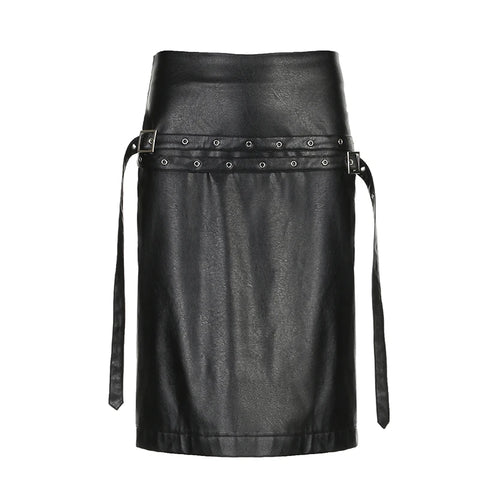 punk-buckle-metal-pu-leather-skirt-5