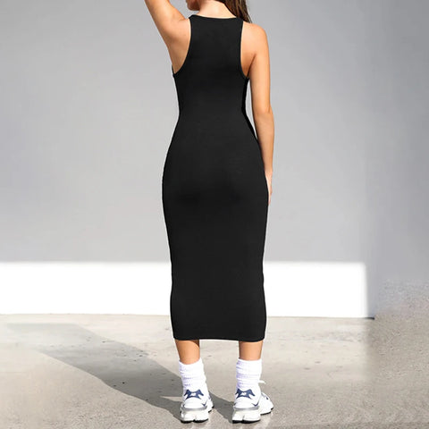 causal-sleeveless-tie-up-long-dress-3