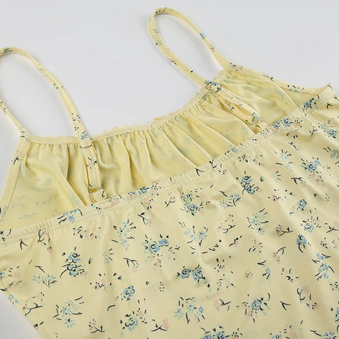 yellow-bow-small-flowers-printing-mini-dress-9