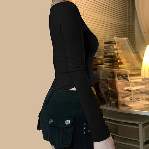 Square Neck Lace Patchwork Bodysuit