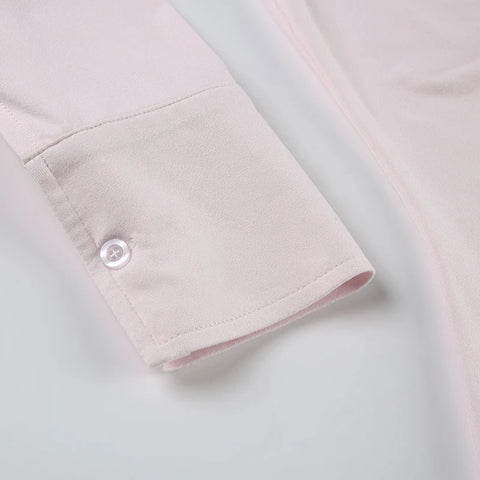 Sweet Pink Chest Folds Curved Hem Top