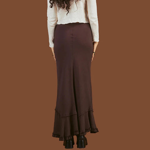 vintage-brown-stitched-ruffles-long-skirt-3