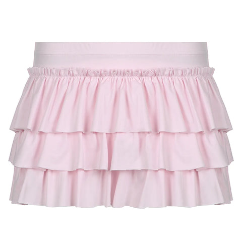 sweet-pink-ruched-low-rise-mini-skirt-5