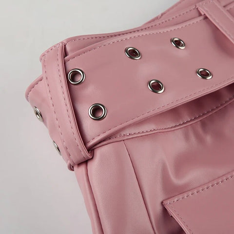 pink-pu-leather-belt-low-waist-skirt-7
