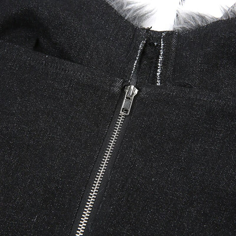 black-backless-sexy-zipper-faux-fur-halter-top-9