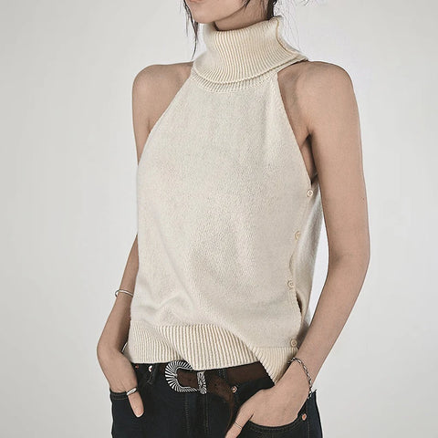 casual-sleeveless-turtleneck-buttons-pullover-sweater-2