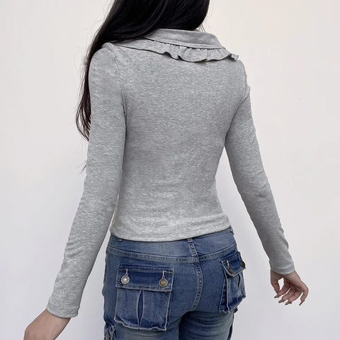 casual-v-neck-ruffles-patched-top-4