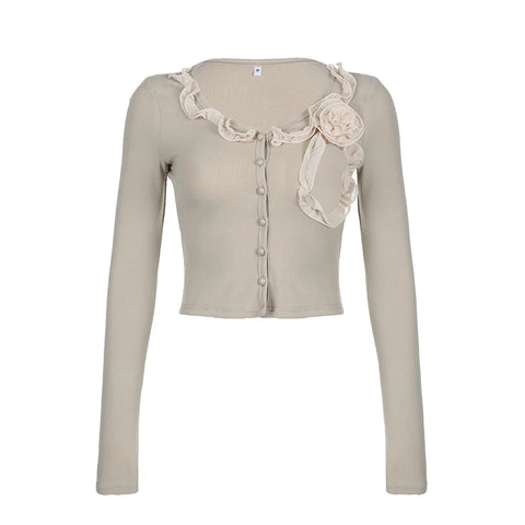 sweet-slim-floral-ruffles-buttons-v-neck-top-5