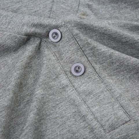 Casual V Neck Buttons Long Sleeves Top