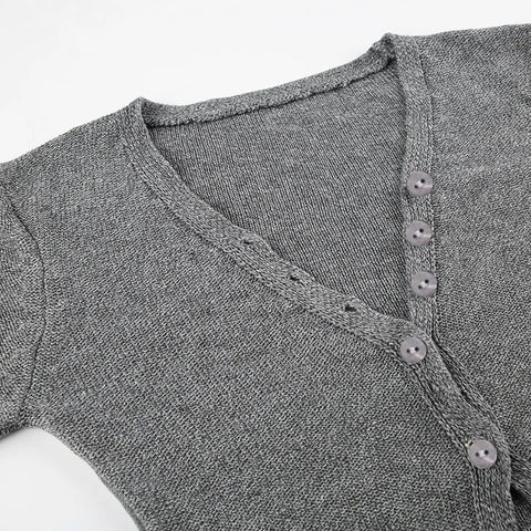 casual-grey-v-neck-cardigan-buttons-sweater-5
