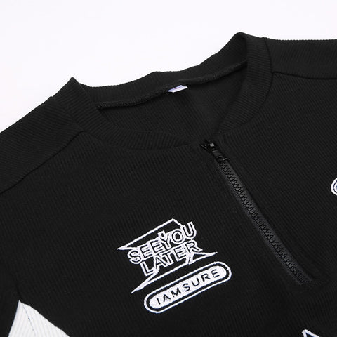 black-white-ribbed-knit-stitched-printed-zipper-top-8