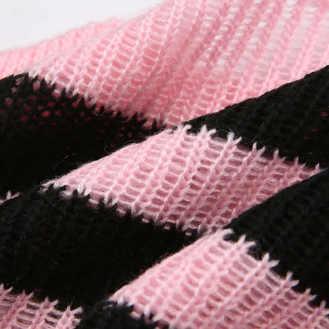retro-pink-stripe-short-knitted-long-sleeve-sweater-10