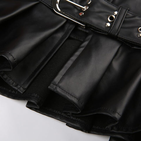 black-low-waist-sexy-zipper-rive-belted-pleated-skirt-8