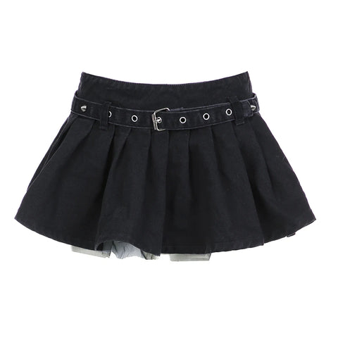 gothic-mesh-patchwork-denim-pleated-skirt-5