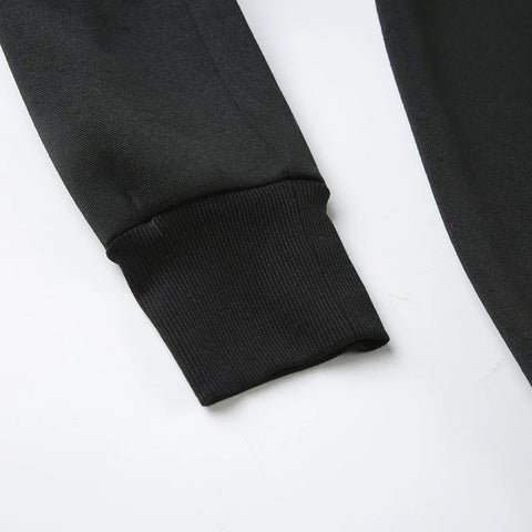 Gothic Star Rhinestone Zipper Up Coat