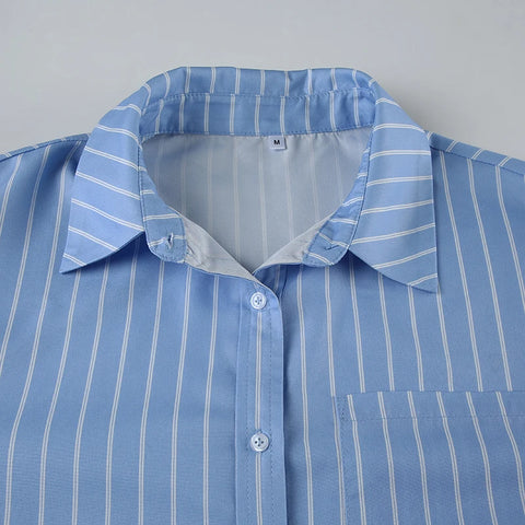 Casual Striped Long Sleeve Two Pieces Set