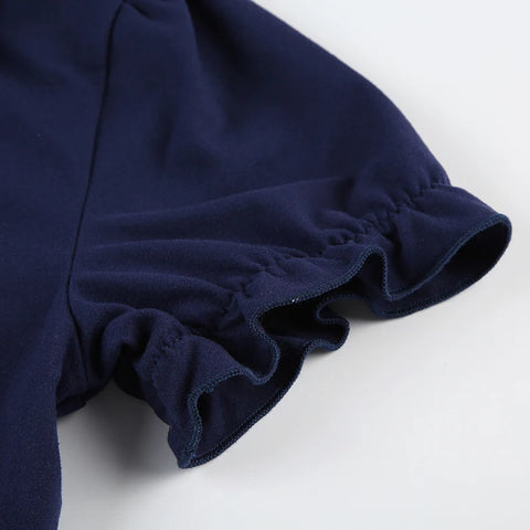 blue-patchwork-bow-ruched-short-sleeve-top-9