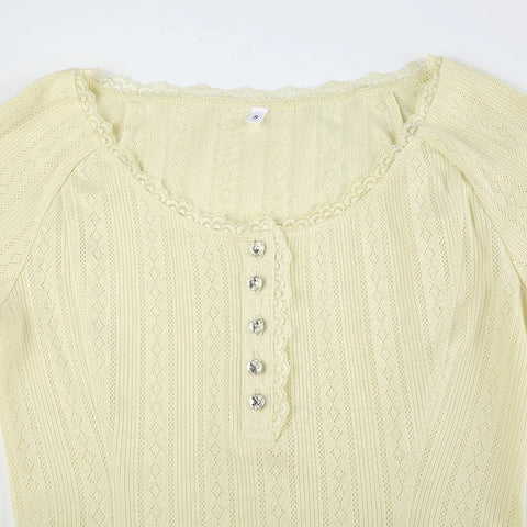 yellow-bright-lace-trim-buttons-knit-top-5