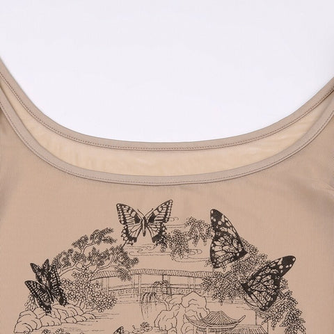 khaki-butterfly-printed-mesh-frills-flare-sleeve-top-5