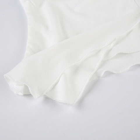 white-irregular-flare-sleeve-mesh-skinny-heart-shape-top-8