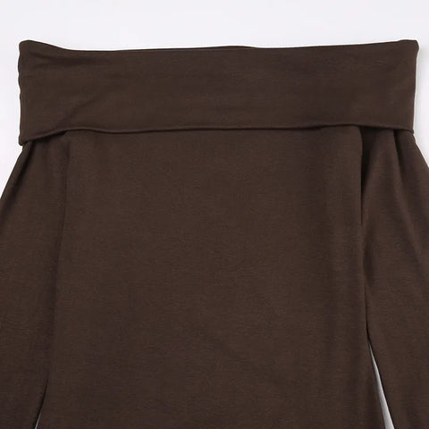 brown-ruffles-slash-neck-midi-dress-3