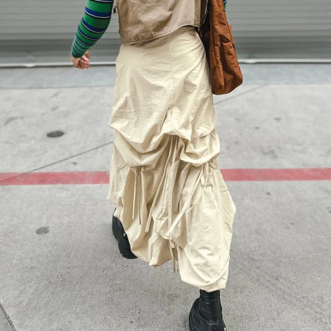 asymmetrical-drawstring-bow-loose-long-skirt-2