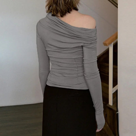 basic-grey-stand-collar-long-sleeve-top-3