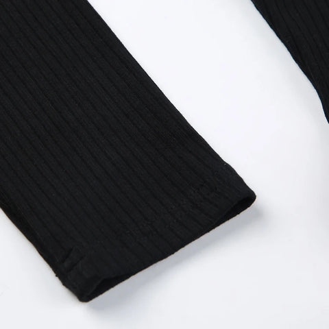 Black Lace Trim Knit Bow Off Shoulder Top