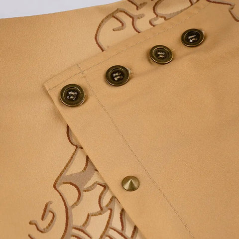 vintage-irregular-print-patchwork-buttons-skirt-8