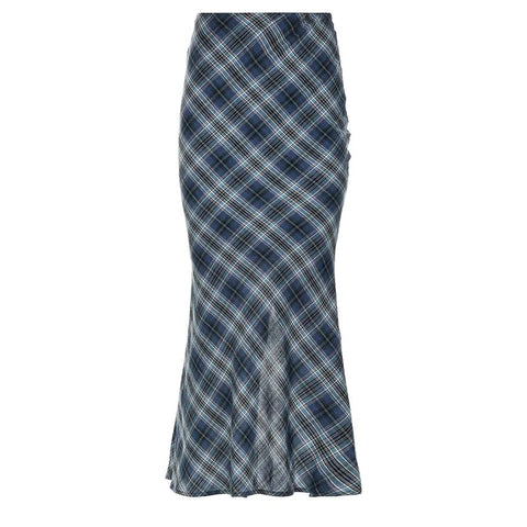 vintage-plaid-slim-slit-long-skirt-4