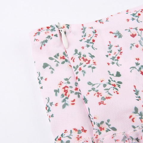 flowers-printed-lace-trim-ruffles-mini-pleated-skirt-4