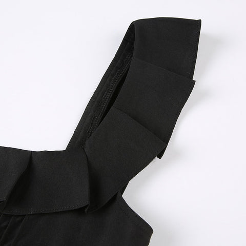 black-ruffles-mini-sleeveless-lace-trim-pleated-dresses-5